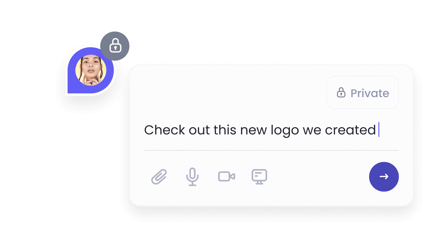 Comment composer with a Private toggle